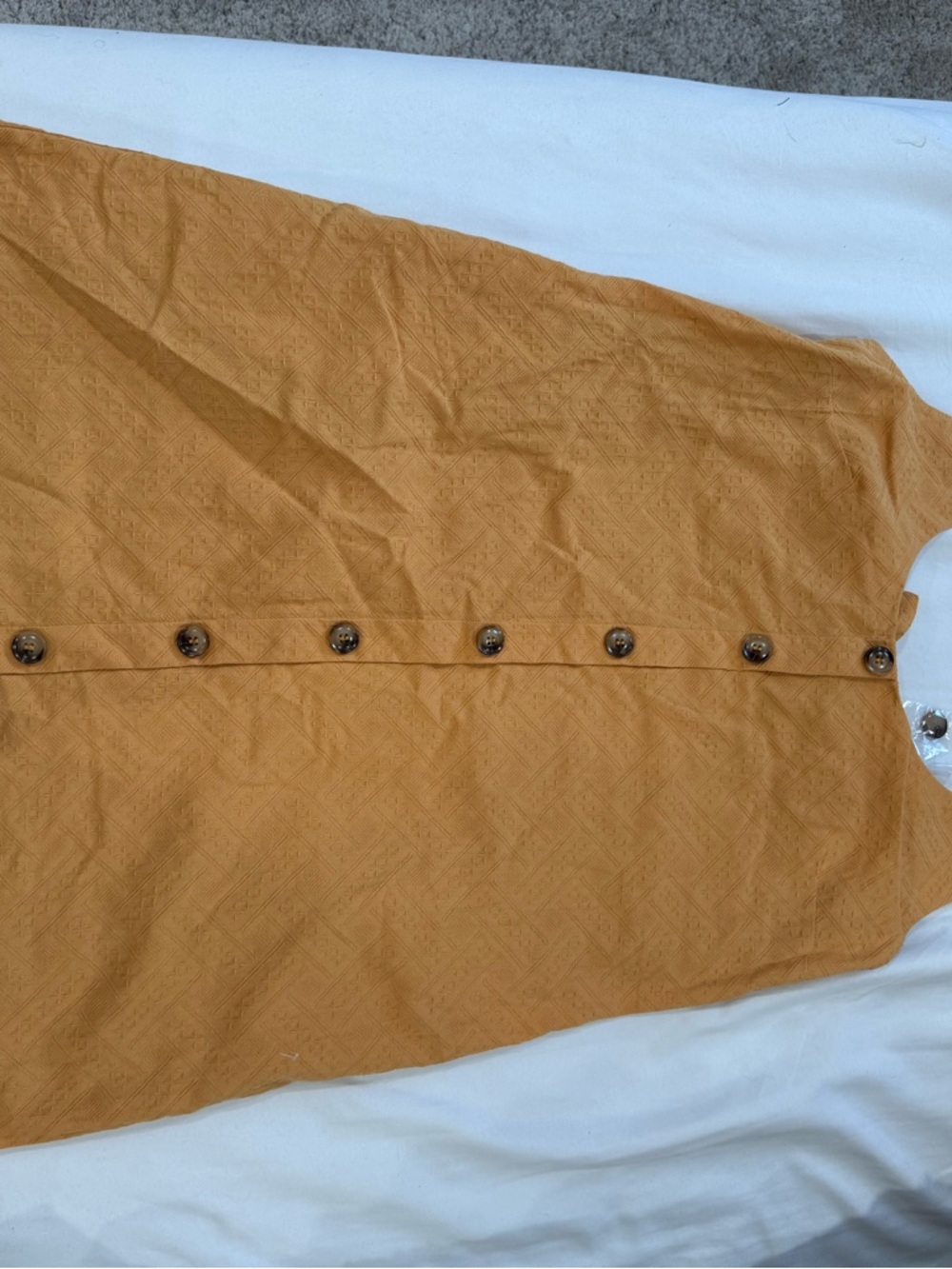 Splash Mustard Yellow Button-Front Dress